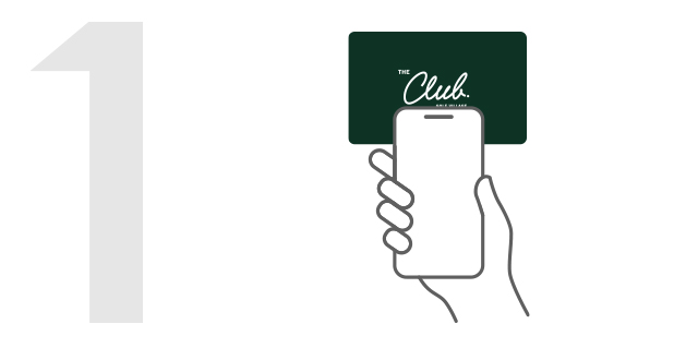 スマートフォンをカードにかざす